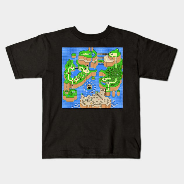 Overworld Map Kids T-Shirt by SpriteGuy95